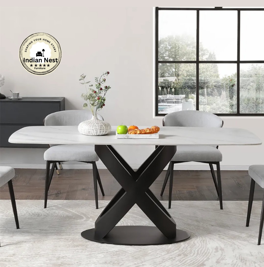 Aahed Wooden Frame Family Table