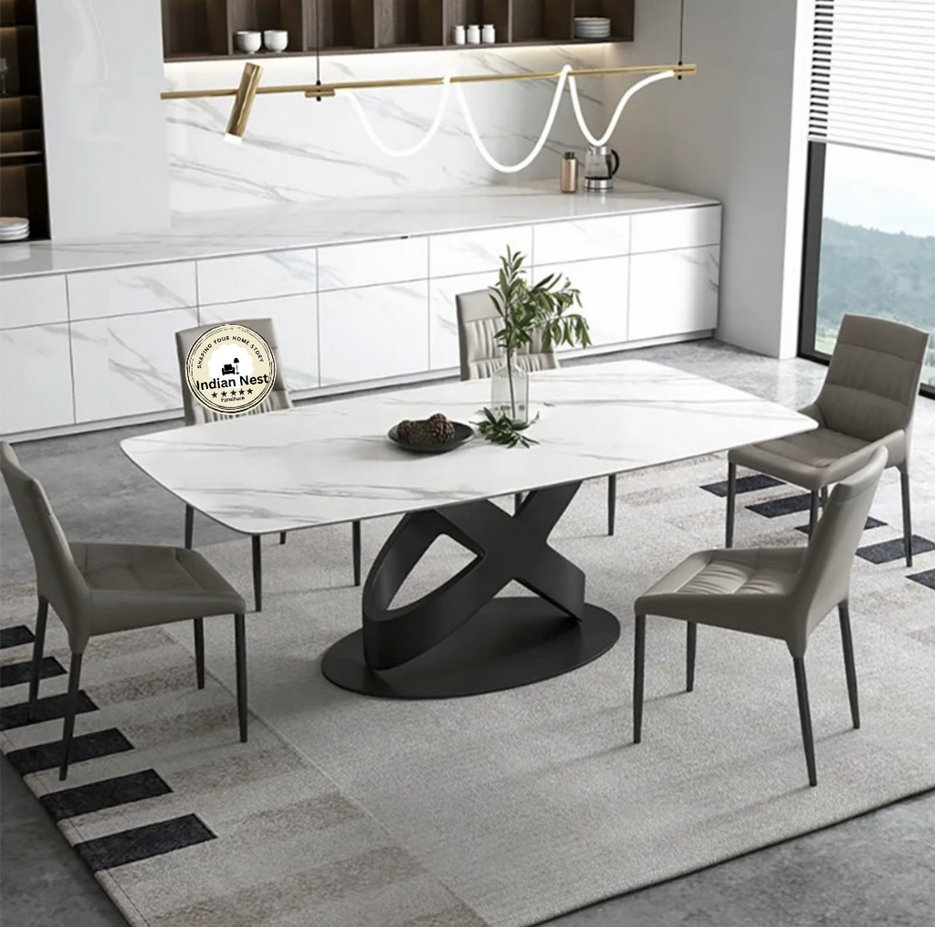 Aahed Wooden Frame Family Table