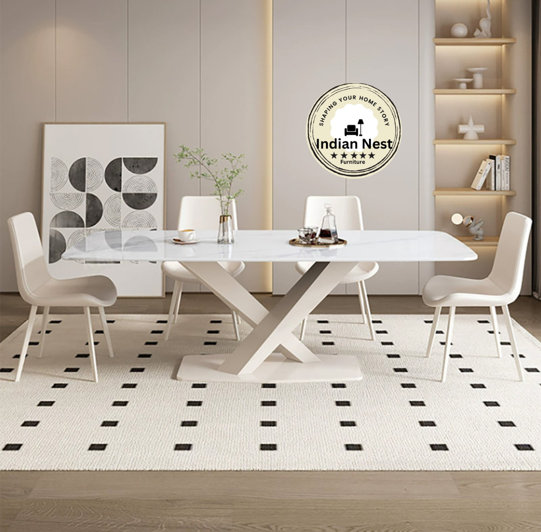 Aahed White Luxury Dining Table
