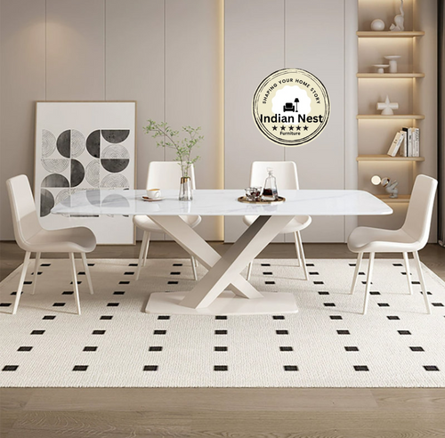 Aahed White Luxury Dining Table