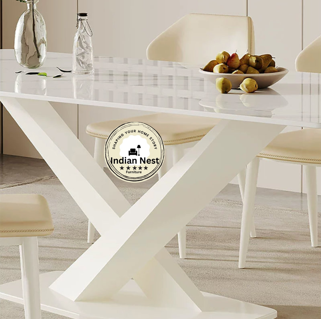 Aahed White Luxury Dining Table