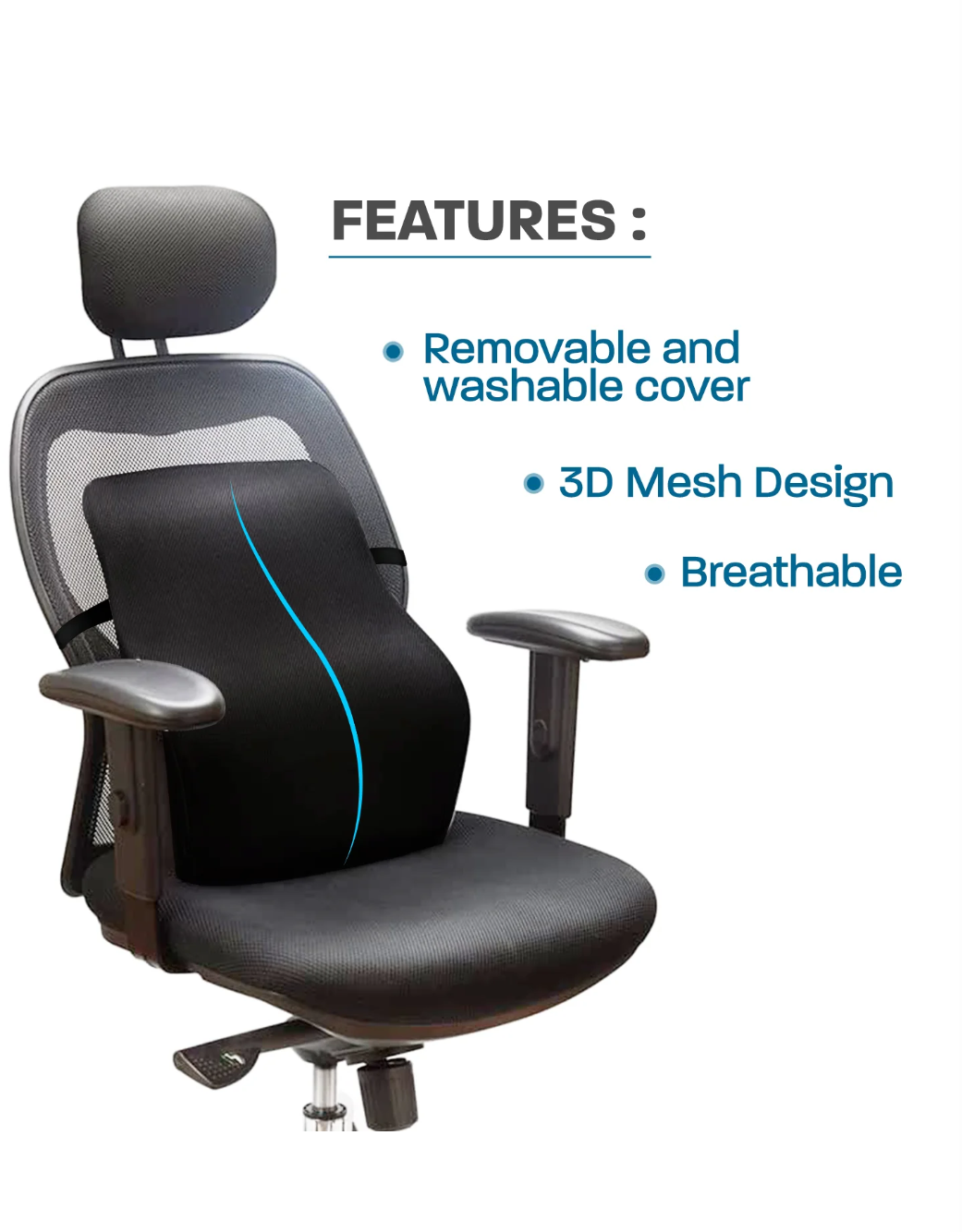 Pillow Memory Foam Backrest Back Support Cushion