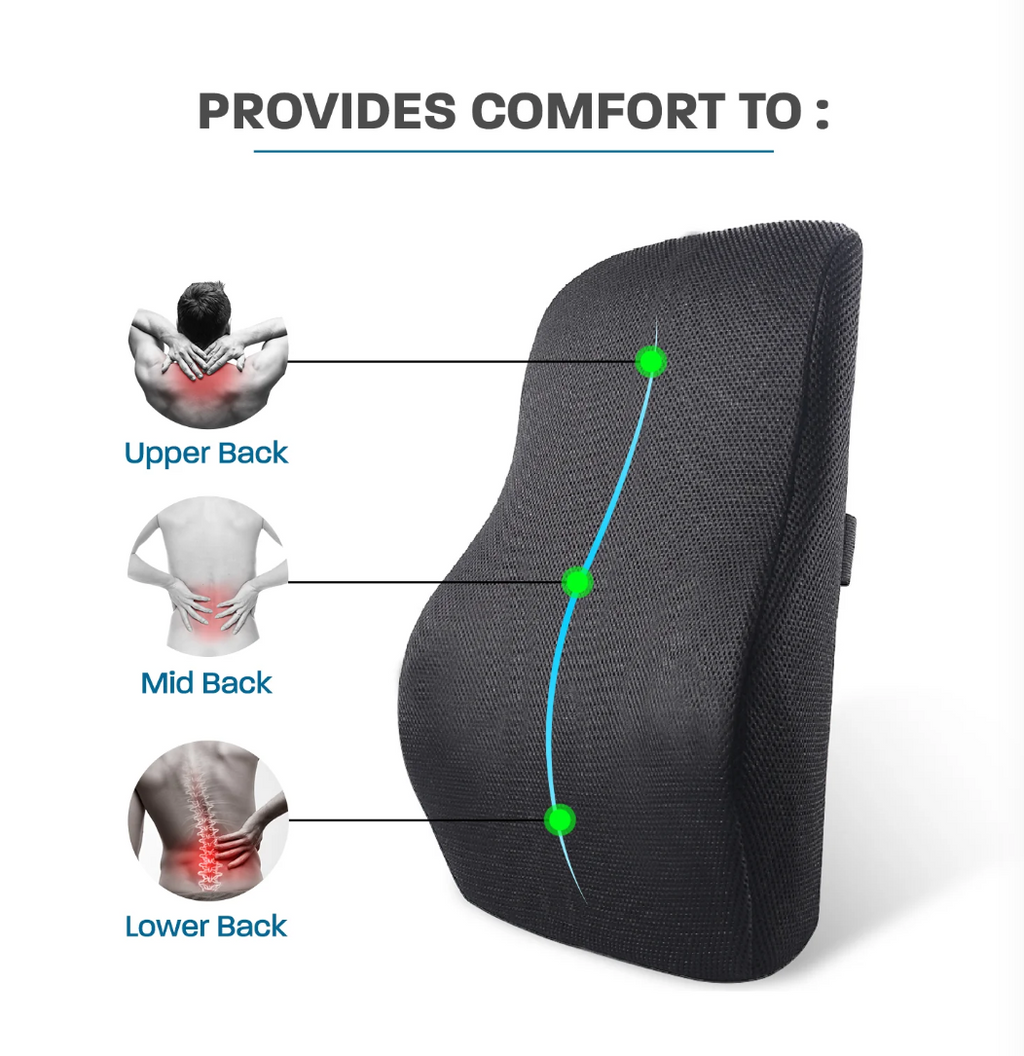 Pillow Memory Foam Backrest Back Support Cushion