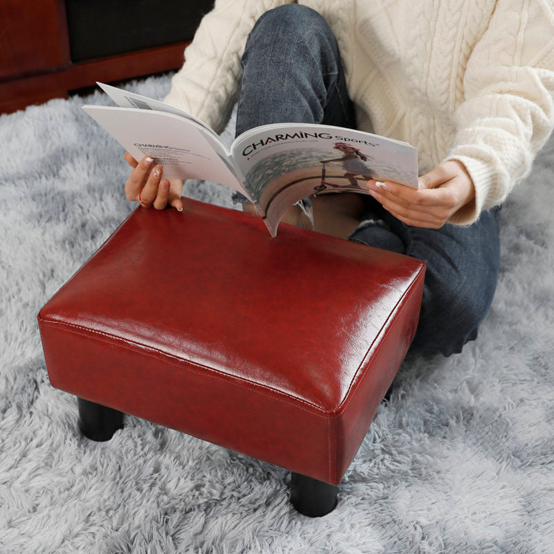 Medley Red Ottoman Pouf