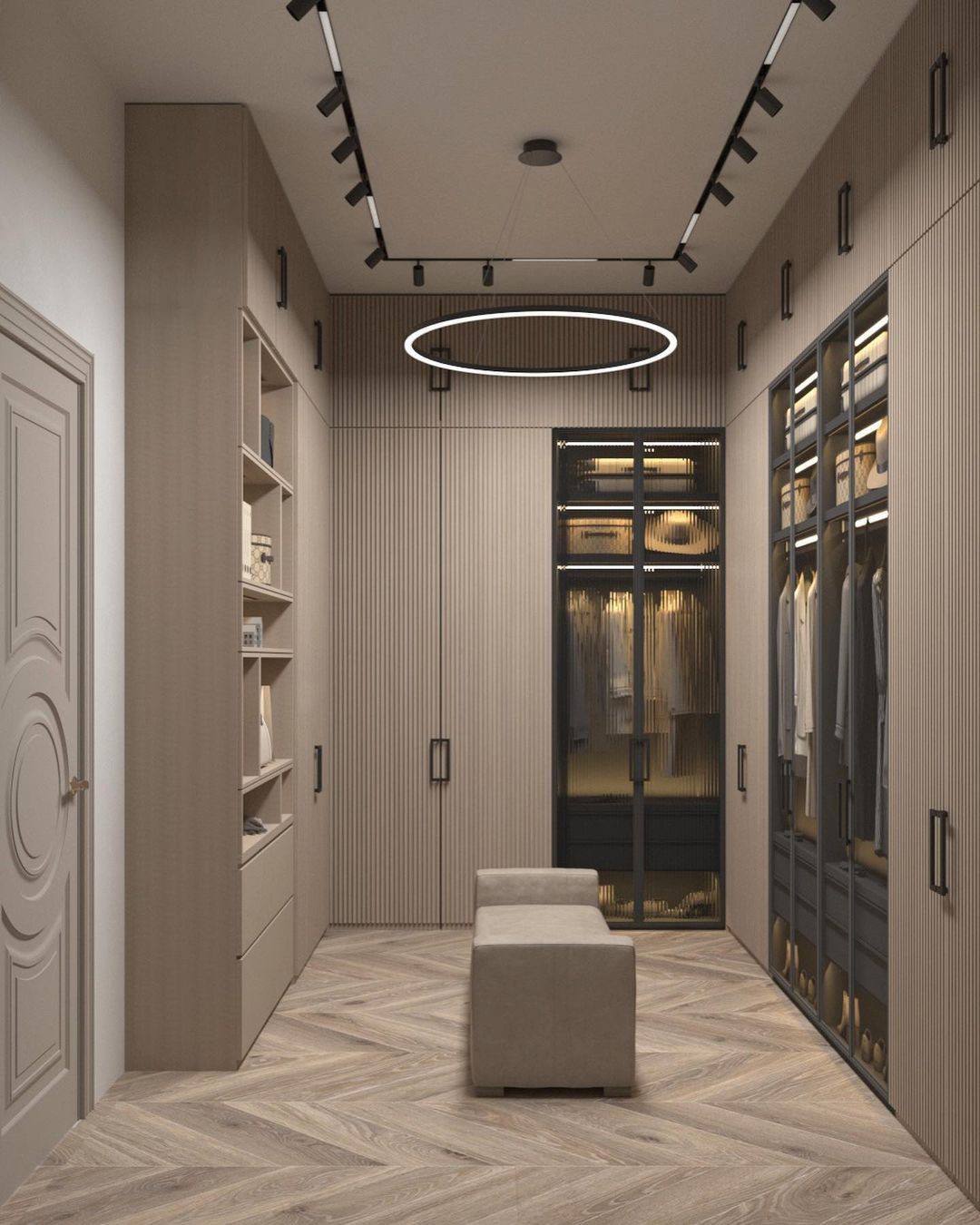 U shape wardrobe