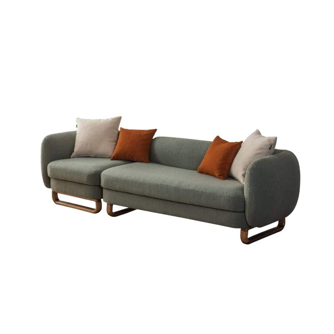 Fascinating Modern Sofa For Lobby In Teak Finish