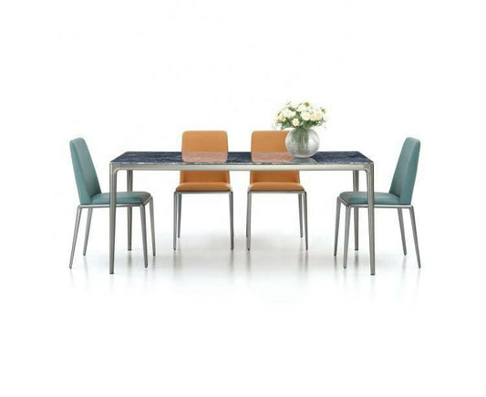 Texo 6 Seater Dining Table With Stainless Steal