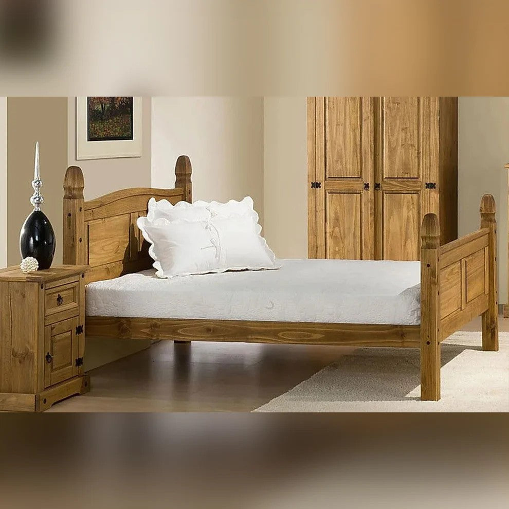 Mitashi Classic Wooden Bed In Teak Wood.
