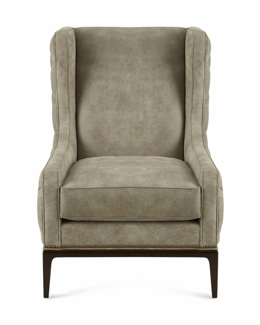 Modern High Back Chair In Velvet