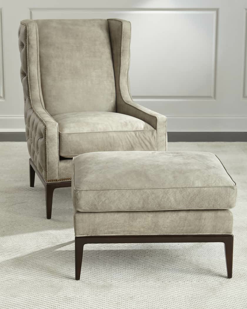 Modern High Back Chair In Velvet