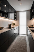 Modern Minimalist Black Parallel Kitchen Design