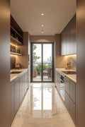 Contemporary Parallel Kitchen.