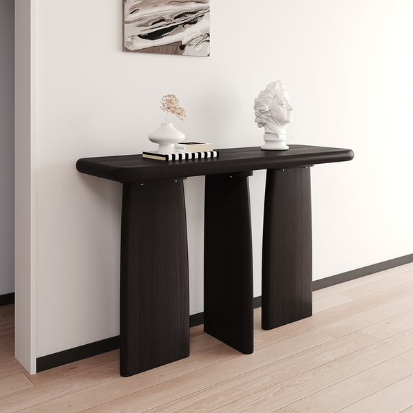 Walnut Wood Console Table