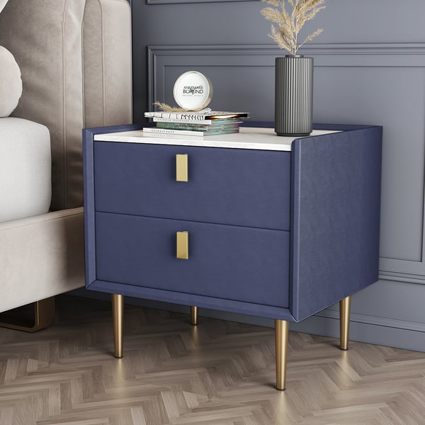 Tixo Bed Side Table With Golden Leg
