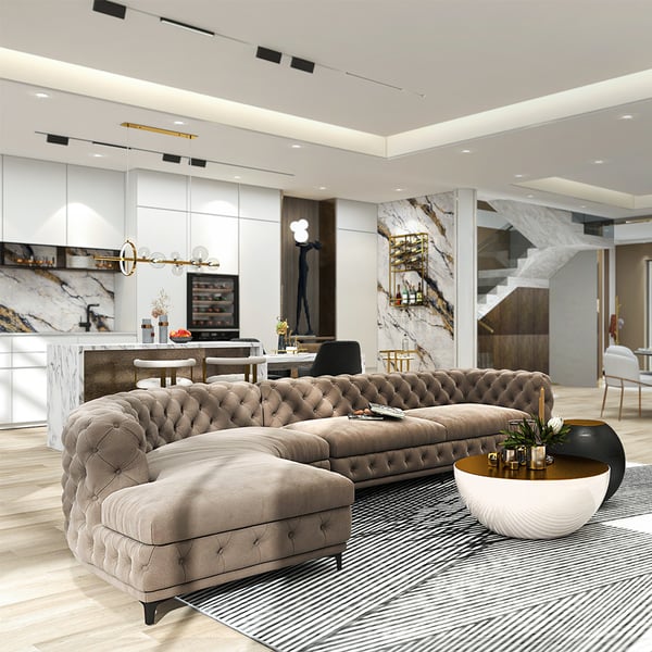 Regal Classic Curved Sofa