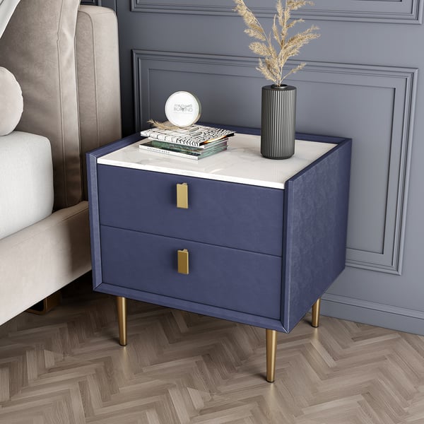 Tixo Bed Side Table With Golden Leg