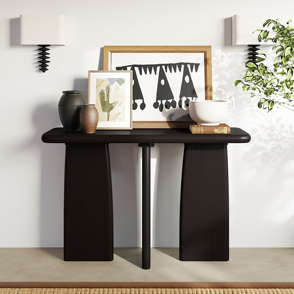 Walnut Wood Console Table