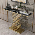 Rolex Black And Golden Consol Table