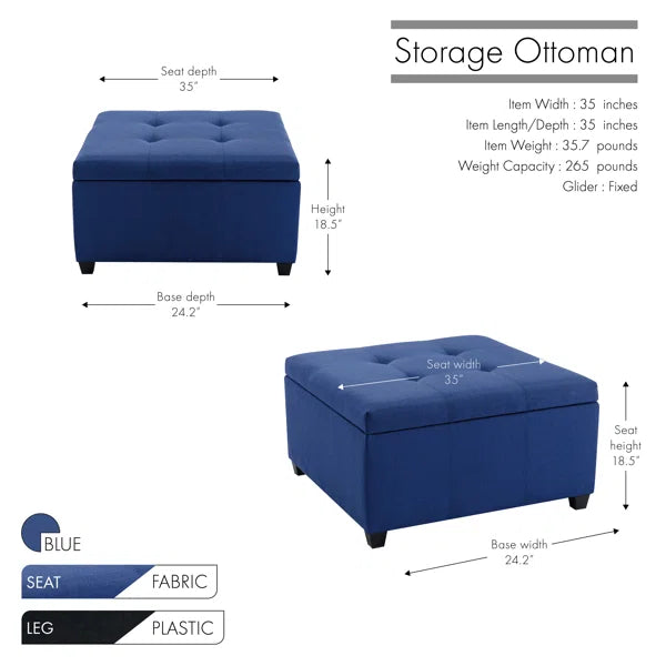 Tixo Ottoman with rich suede