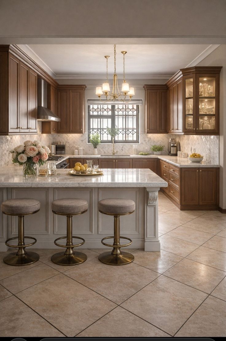 Classic Luxury Wooden Modular Kitchen
