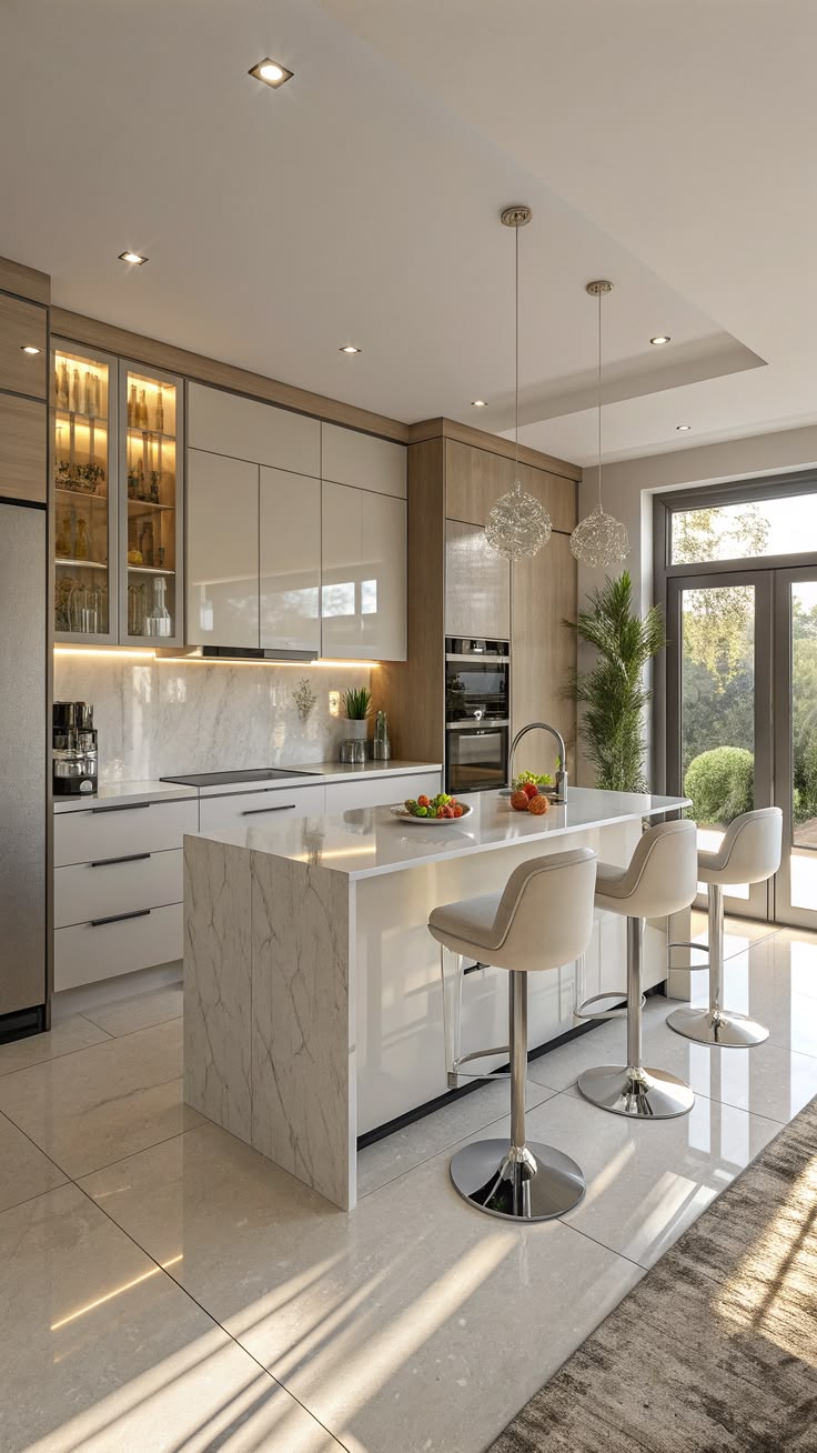Luxury White Modular Kitchen