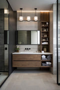 Floating Cabinet with Open Display Storage