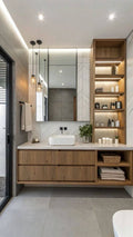 Luxury Bathroom Vanity with Ambient LED Lighting