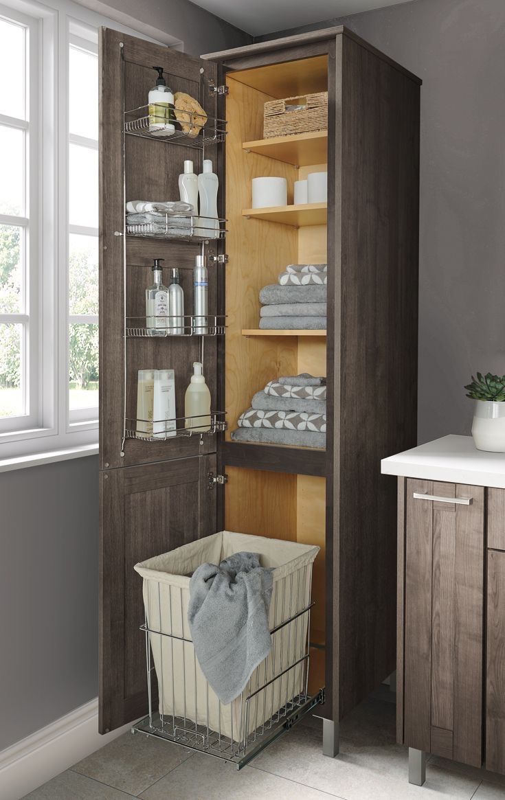 Modern Tall Washroom Storage Cabinet