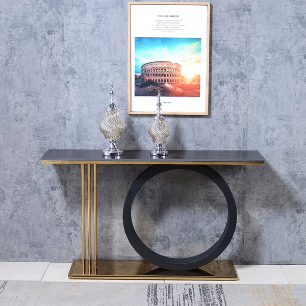 Opal Black Console Table