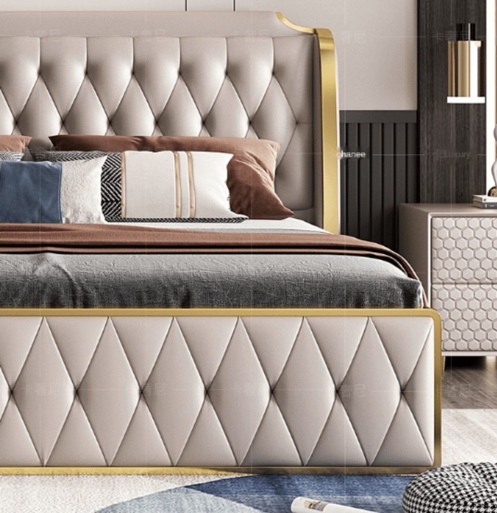 Classic Modish Leatherette Bed