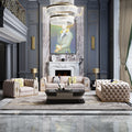 Glam Coffee Colour Sofa In Leatherette