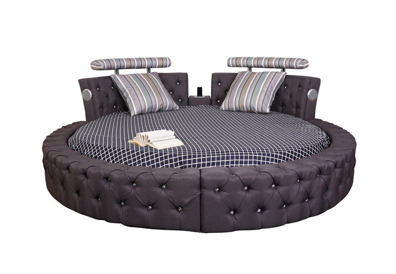 Texo Round Bed in Rich Suede