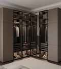 Glass L-Shape Wardrobe