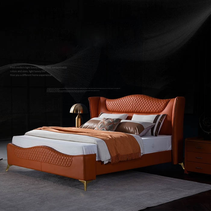 Helen Tufting Orange Bed without Storage