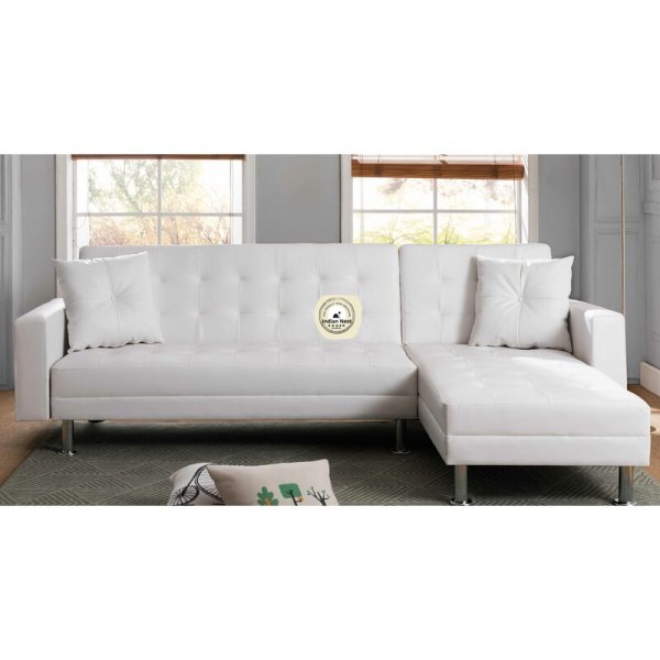 White Beauty L- Sofa Cum Bed