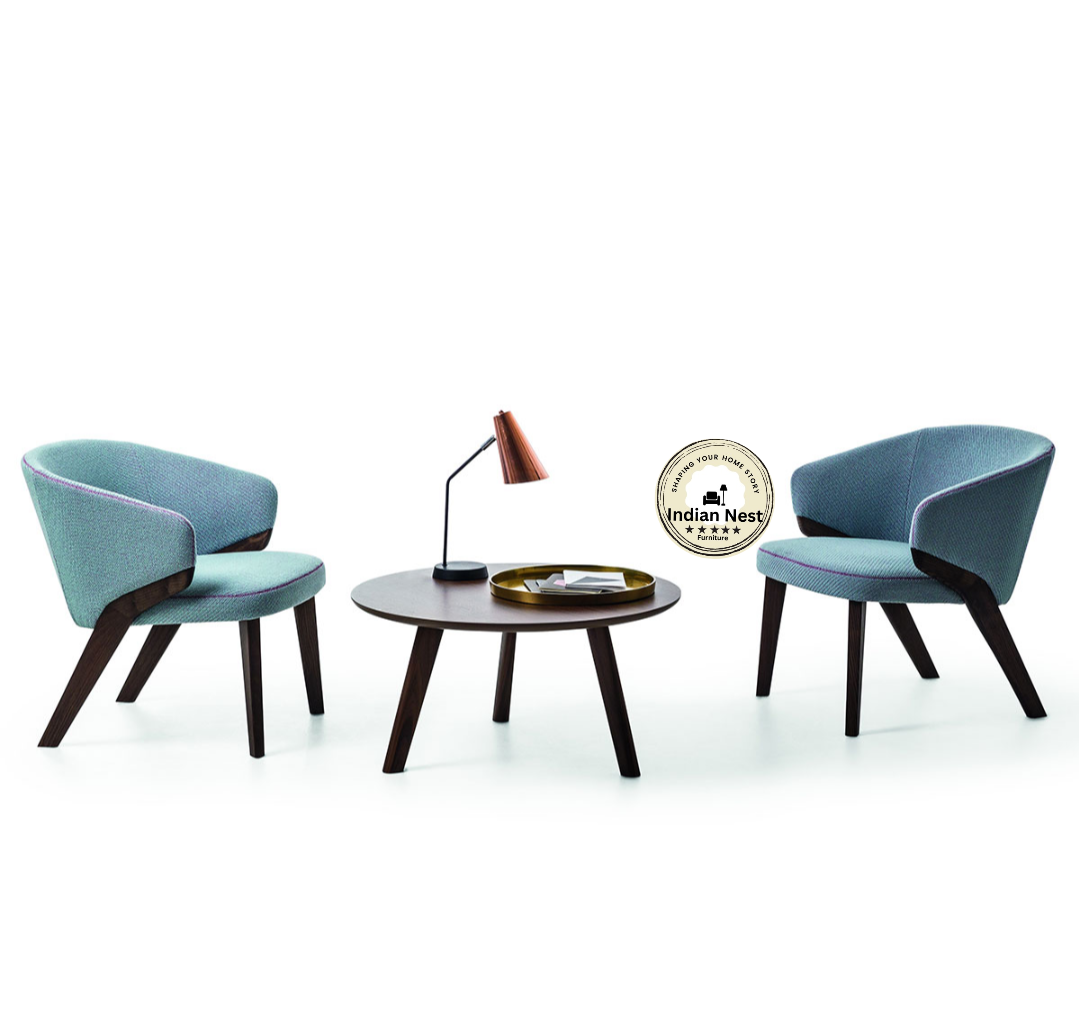 Wooden Accent Chair Pair