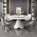 Aahed White Round Dining Table