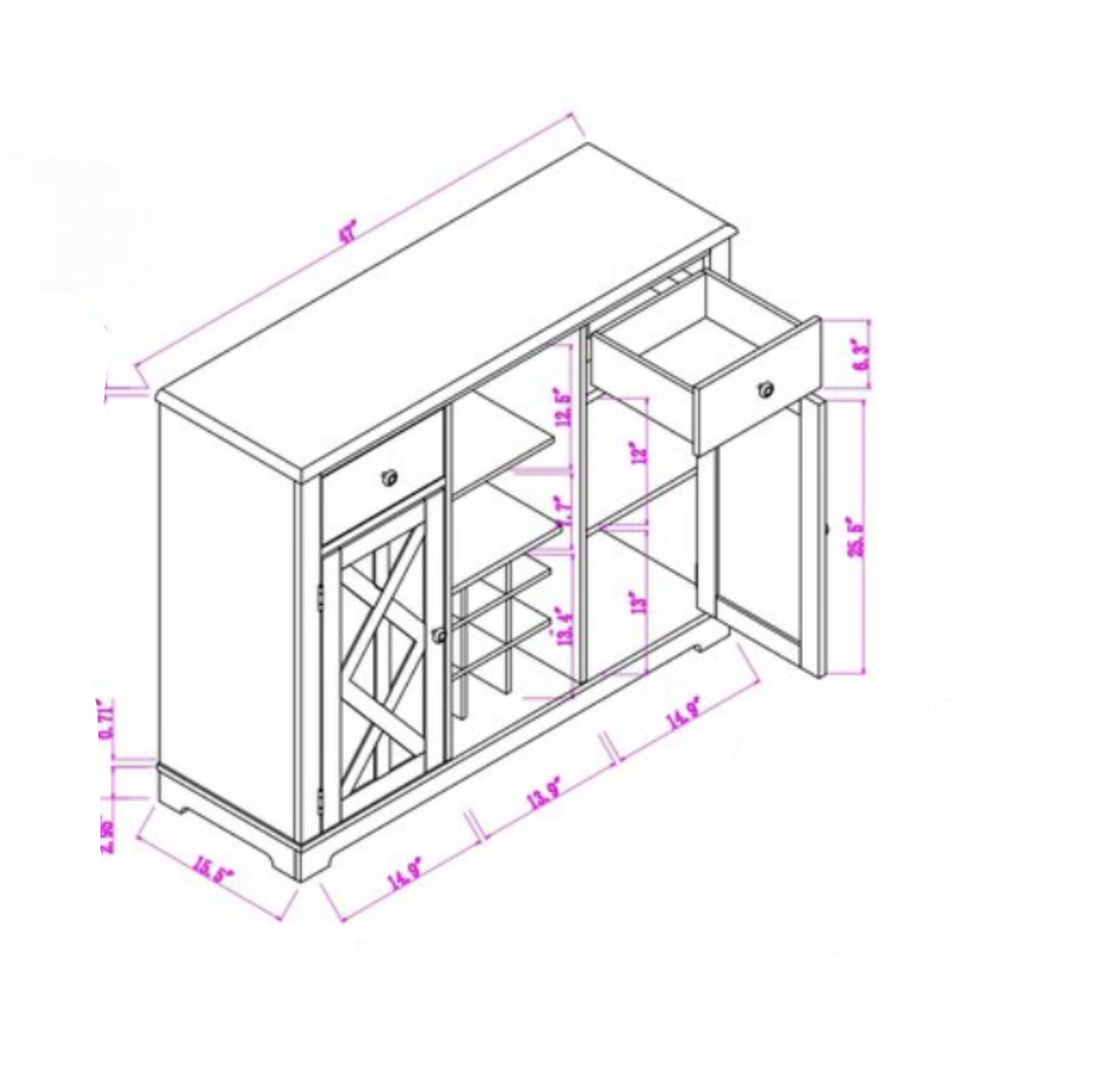 Blue Burke Bar Counter