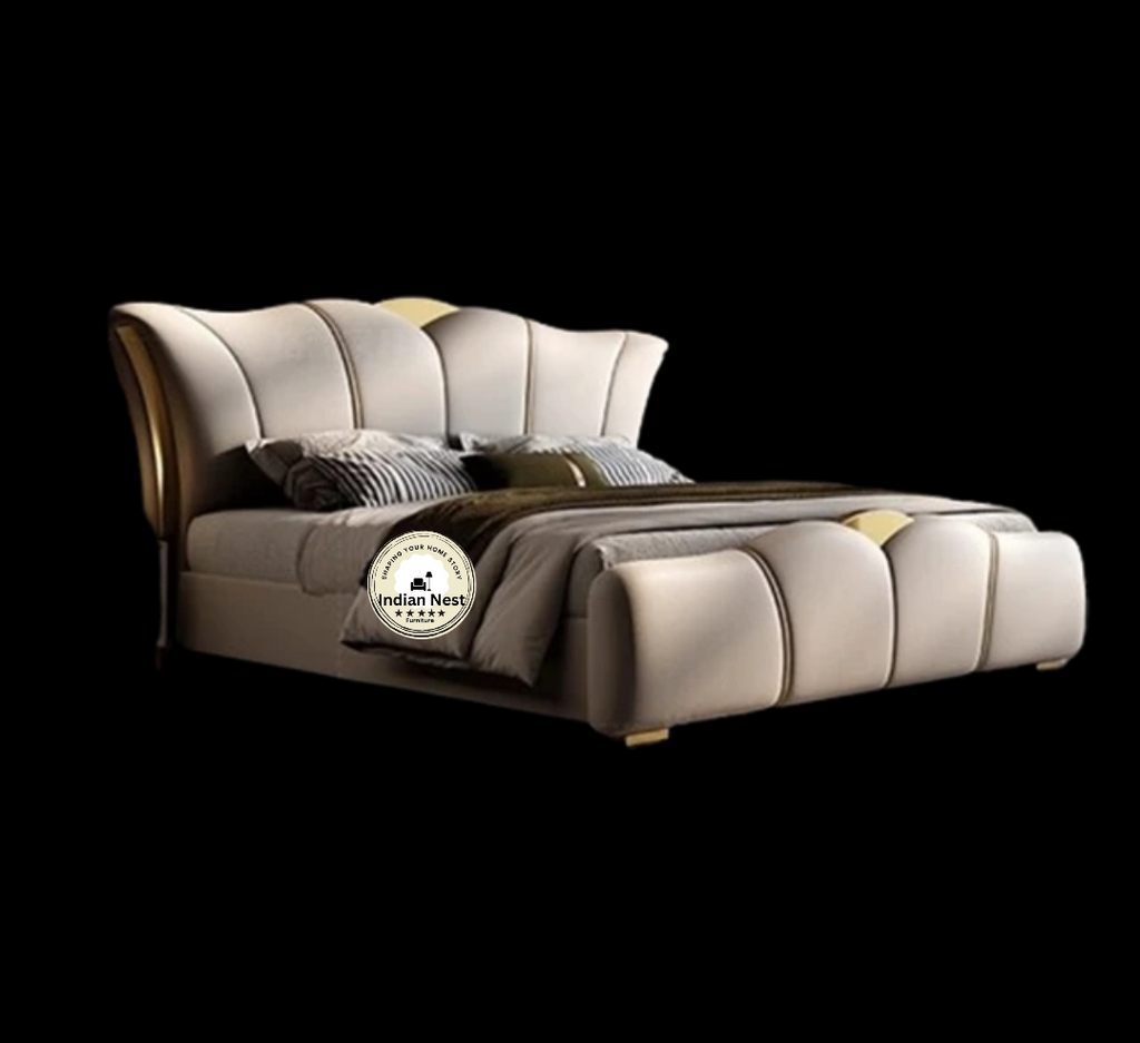 Aahed Irish Beige Upholstered Bed