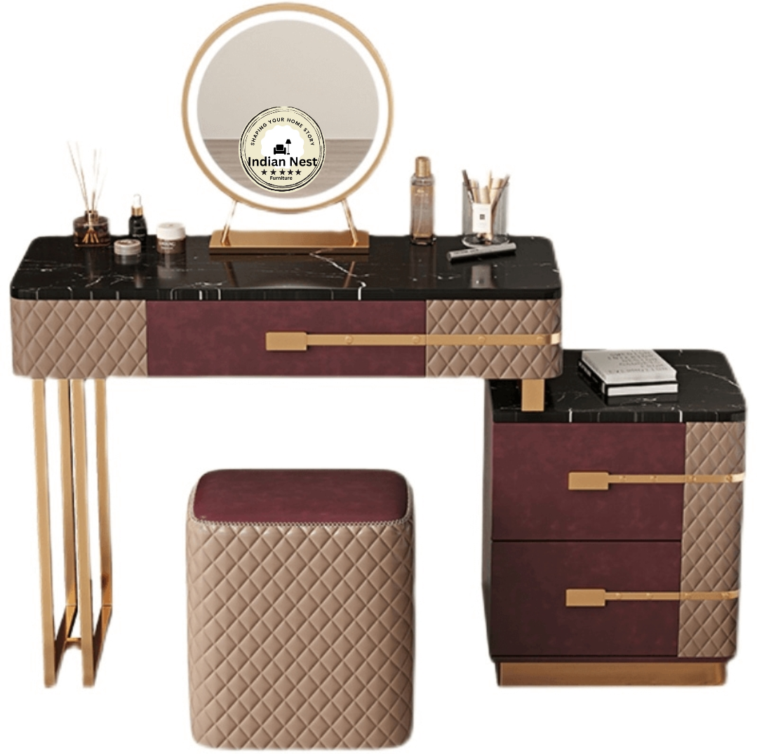 Modern bride style makeup vanity