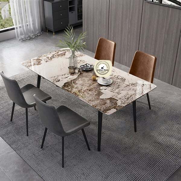 Acrylic Brown Dining Table