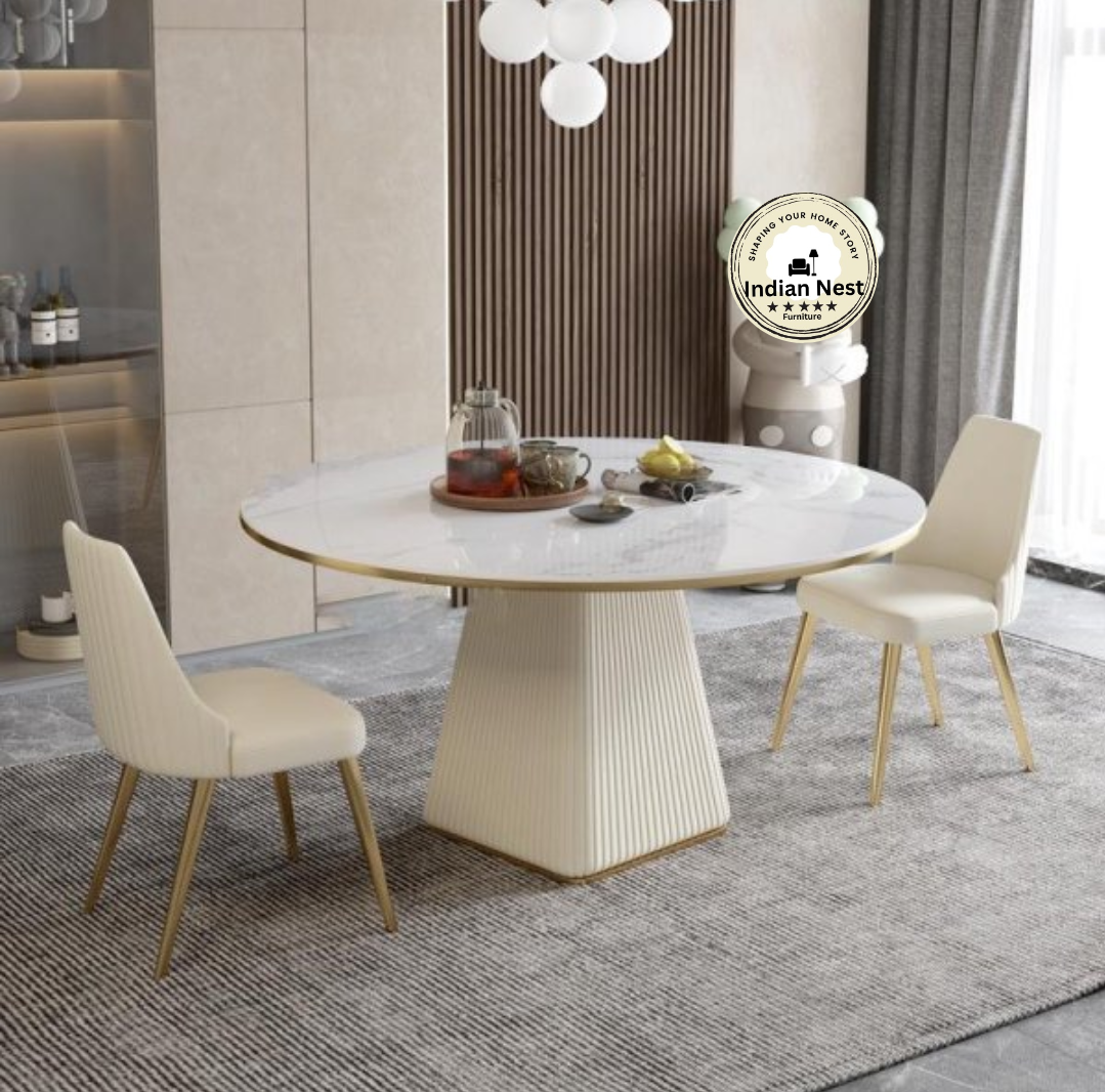 Aahed White Cobe Dining Table