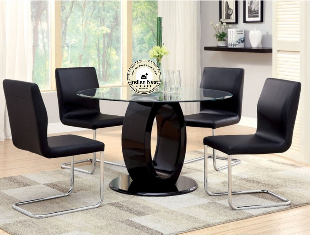 Glass Black Dining Table