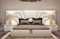 Beige Large Headboard With Night Stand