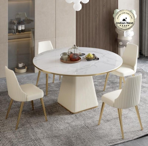 Aahed White Cobe Dining Table
