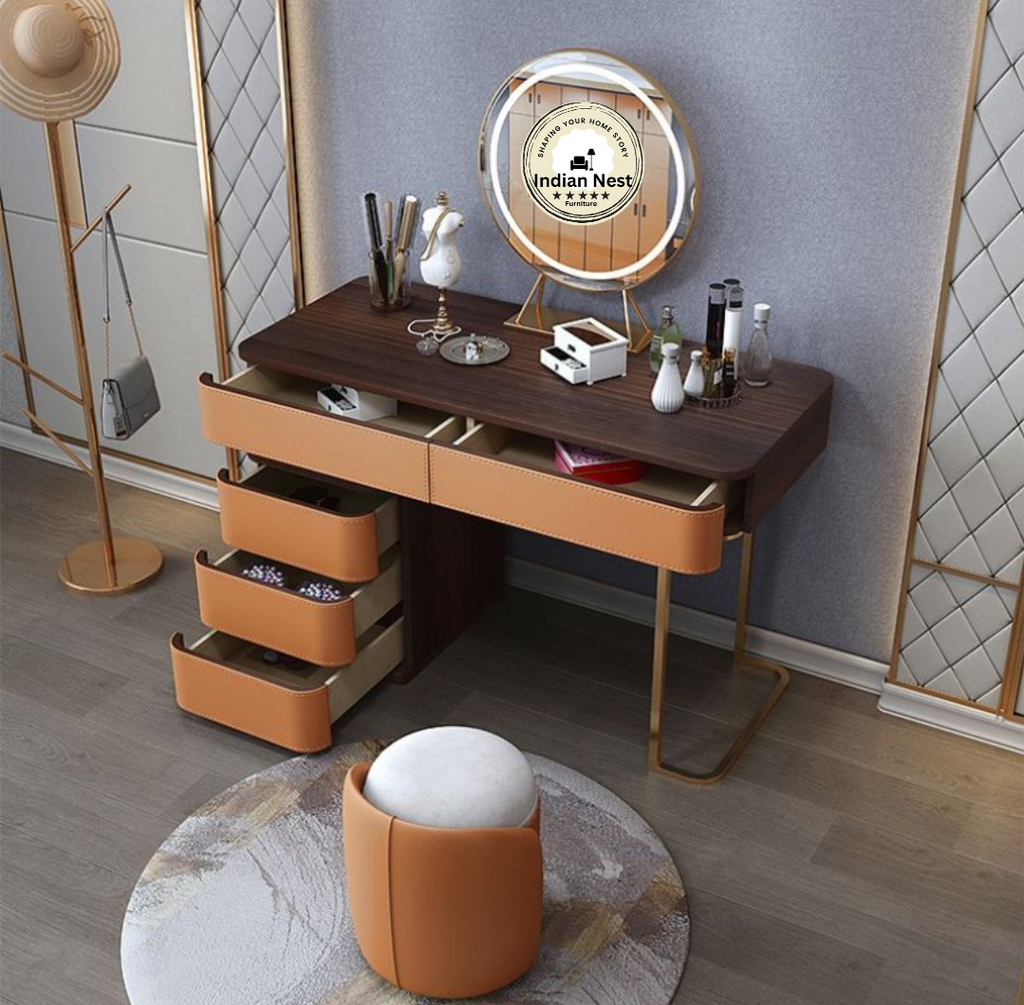 Brown Hamilton Makeup Vanity