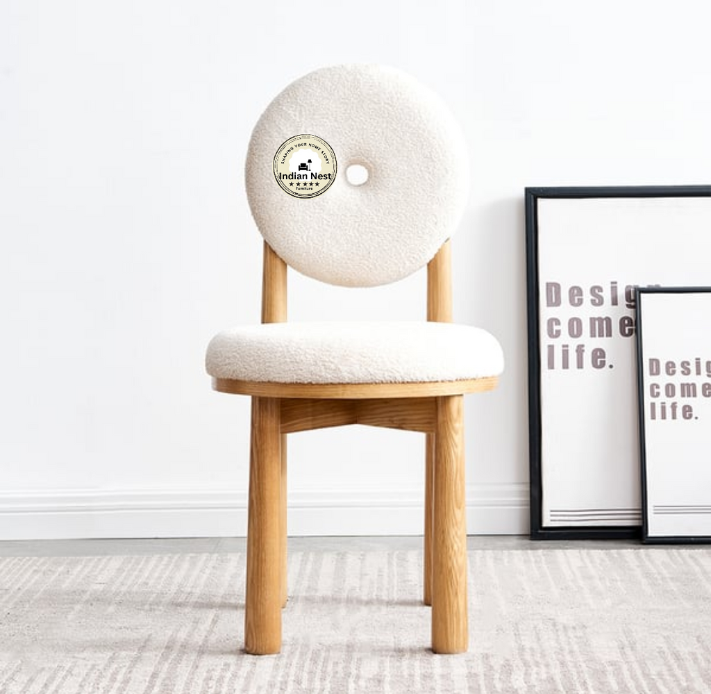 Wooden Round Style Accent Chair