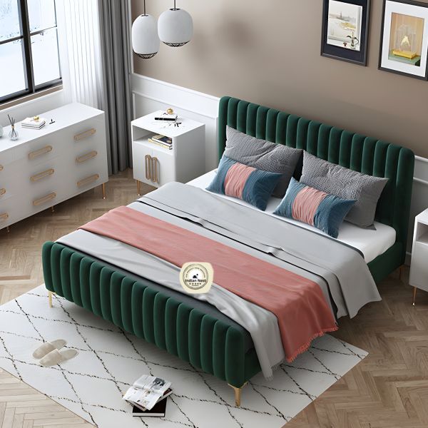 Aahed Camila Vertical Tufting Upholstered Bed