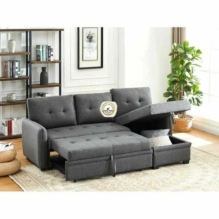 Nordic L-Shape Sofa Cum Bed