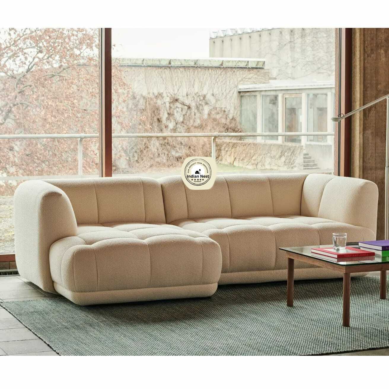 Canape Modern sofa With Extra Comfort In Suede